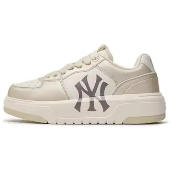 MLB Chunky Liner Skateboard Shoes Unisex Low-Top Ecru