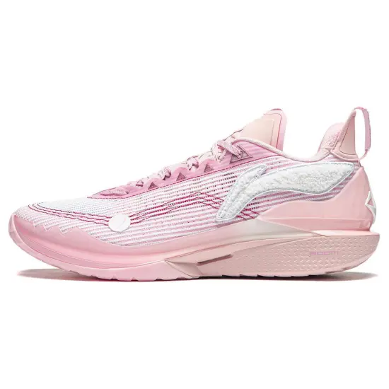 LINING JB2 Basketball Shoes Men Low-Top White Pink