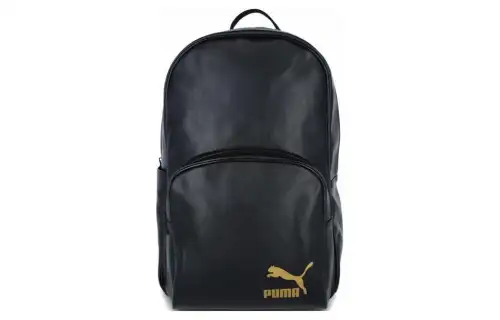 PUMA Leather Backpack Regular Unisex Pure Black