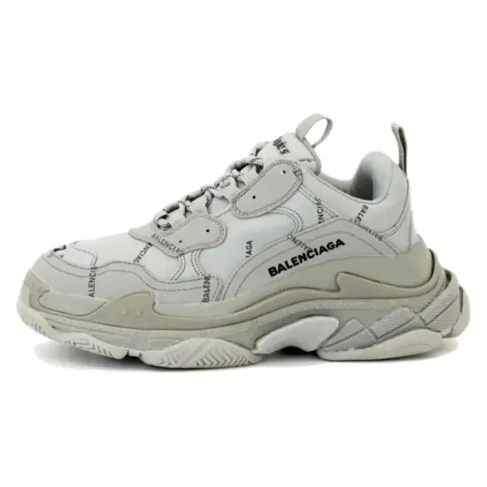 Balenciaga Triple S Allover Logo Gray