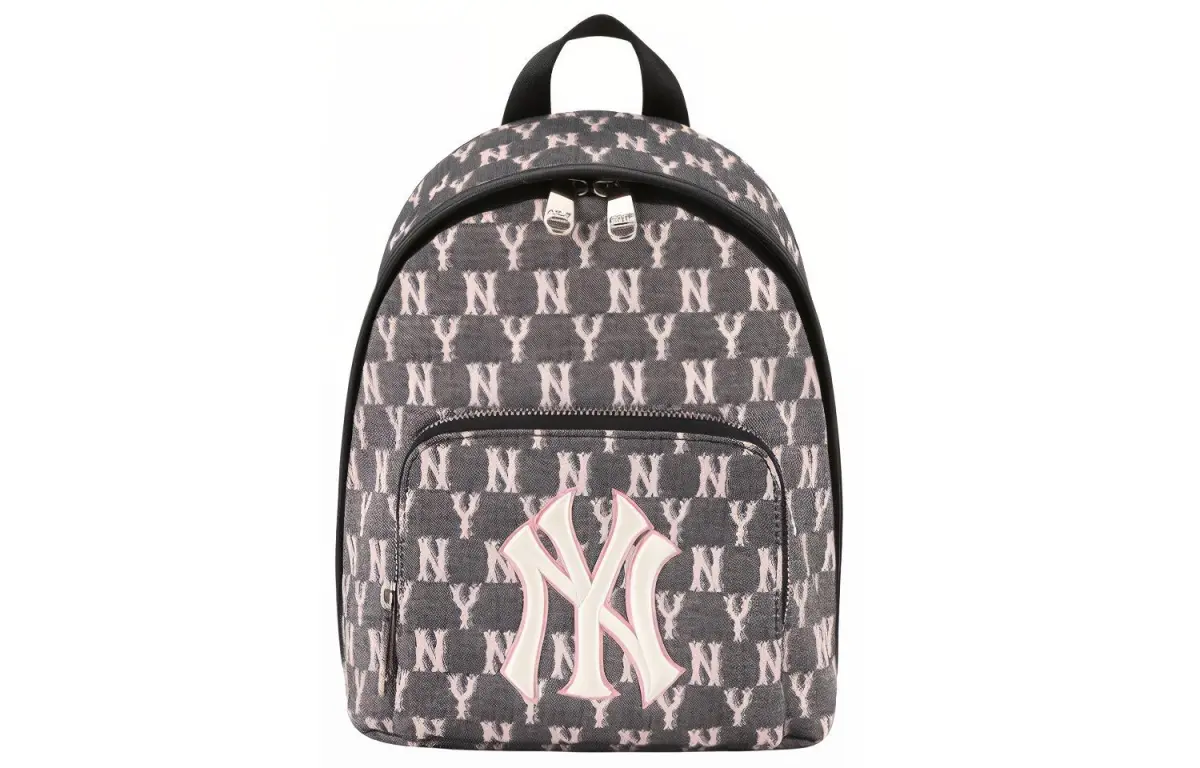 MLB Monogram Polyester Backpack Mini Unisex Dirty Pink