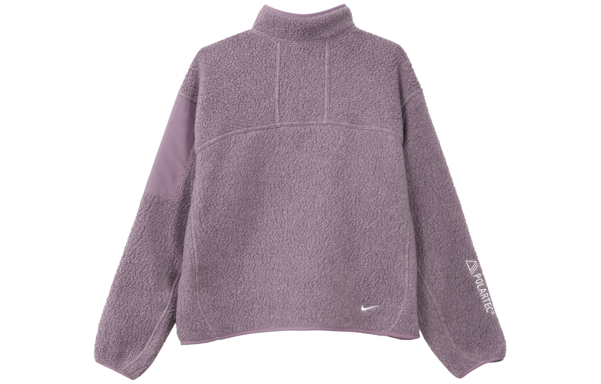 Nike Fleece Tops Women’s Violet Stand Collar Moderate