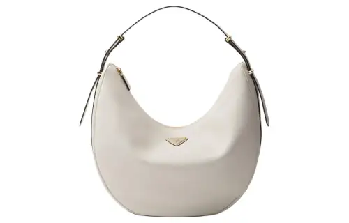 PRADA Leather Hobo Bag, Handbag, Shoulder Bag Large Women's White