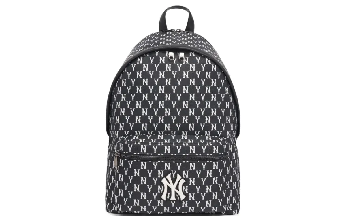 MLB Monogram Polyester Backpack Regular Unisex Black