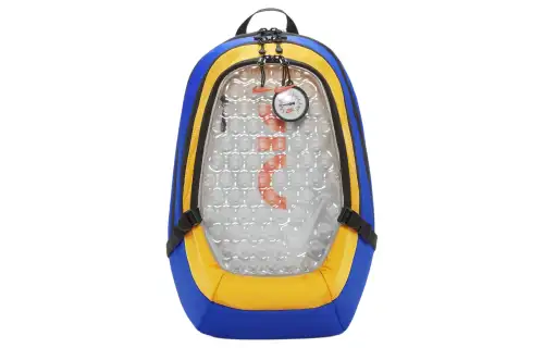 Nike Nike, design comfortable nylon backpack, royal blue safe orange photo