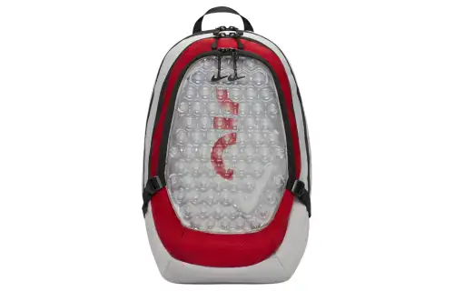 Nike Nylon With Polyester Backpack Men's Anthracite & University Red & White