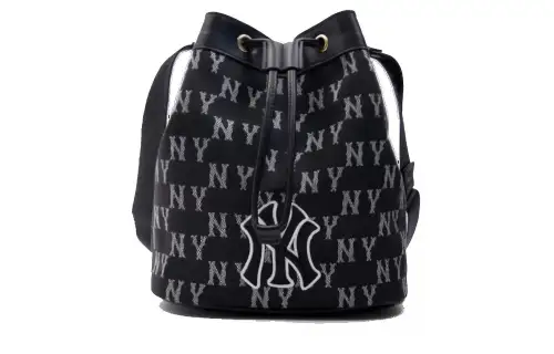 MLB Canvas Bag, Bucket Bag, One Shoulder Bag Crossbody Bag Small Women's Black
