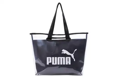 PUMA Fabric Combo Bag, Tote Bag, Shopping Bag, Shoulder Bag, Handbag Regular Unisex Pure Black