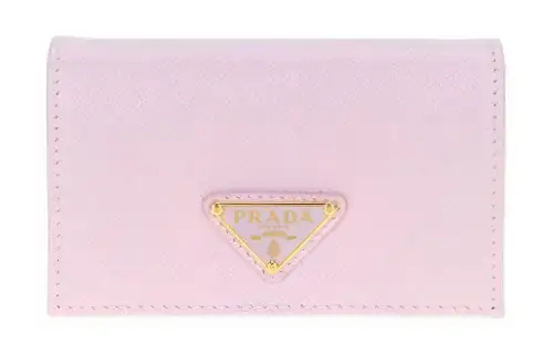 PRADA Saffiano Cow Leather Wallet Women's Pink