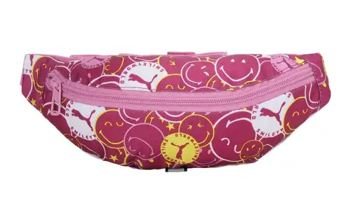 PUMA SMILEYWORLD Collaboration Fabric Shoulder Bag, Crossbody Bag, Fanny Pack Regular Unisex Burgundy