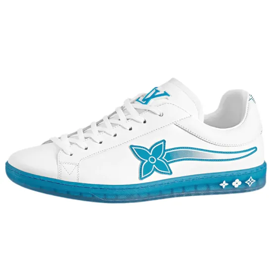 LOUIS VUITTON Luxembourg Samothrace Sneaker White Blue