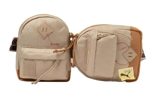 PUMA MICHAEL LAU Collaboration Polyester Sling Bag, Fanny Pack Unisex Light Beige