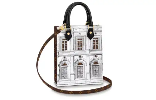 LOUIS VUITTON X Fornasetti Petit Sac Plat Black/White