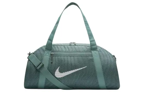 Nike Polyester Portable One Shoulder Crossbody Gym Bag Large Unisex Vintage Green & Bicoastal & White