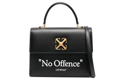 OFF WHITE Calfskin Handbag, Shoulder Bag, Crossbody Bag Women's Black