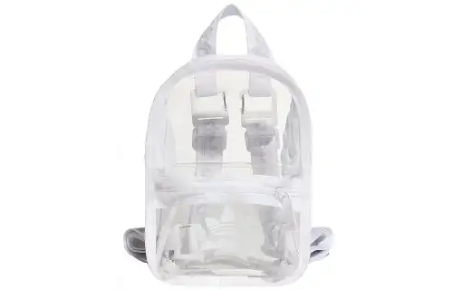 Adidas Originals Trefoil Athleisure Polyurethane Backpack Mini Unisex White Transparent