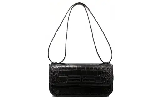 Balenciaga Cow Leather Handbag, Shoulder Bag Women's Black