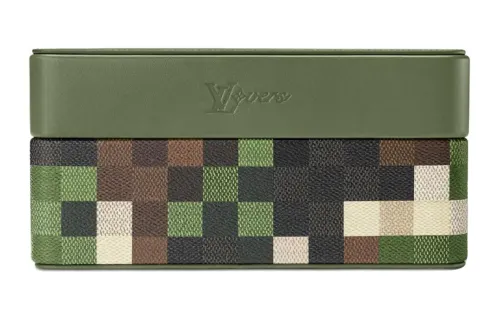 LOUIS VUITTON Canvas Storage Box Men's Green & Multicolor