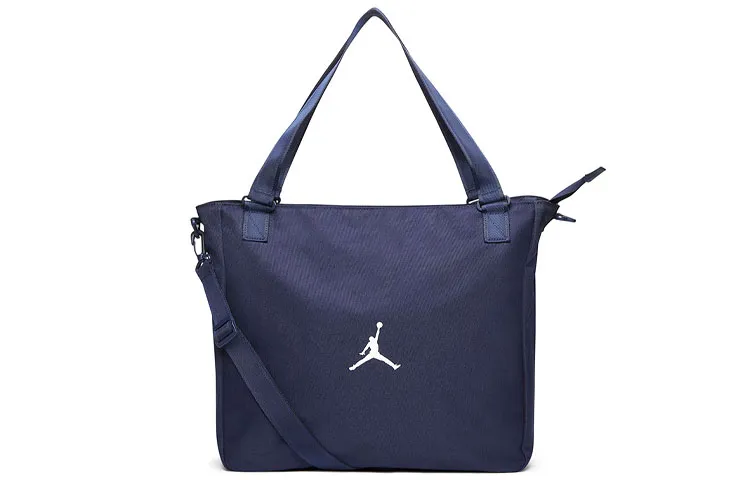 Jordan Artificial Leather Tote Bag, Shopping Bag, Shoulder Bag Unisex Navy Blue