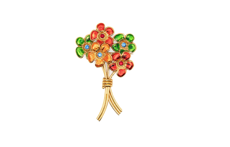 SAINT LAURENT Pre-Owned 1980s Goossens Bouquet Brooch
