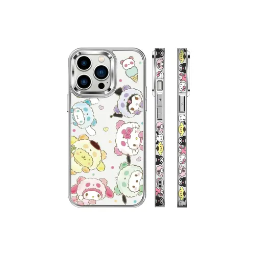 Sanrio, apple, glass cartoon cute compatible phone case, iPhone15, iPhone15 Pro, material, Japanese and Korean, internet celebrity, 13/12, 12promax, 14, 14plus