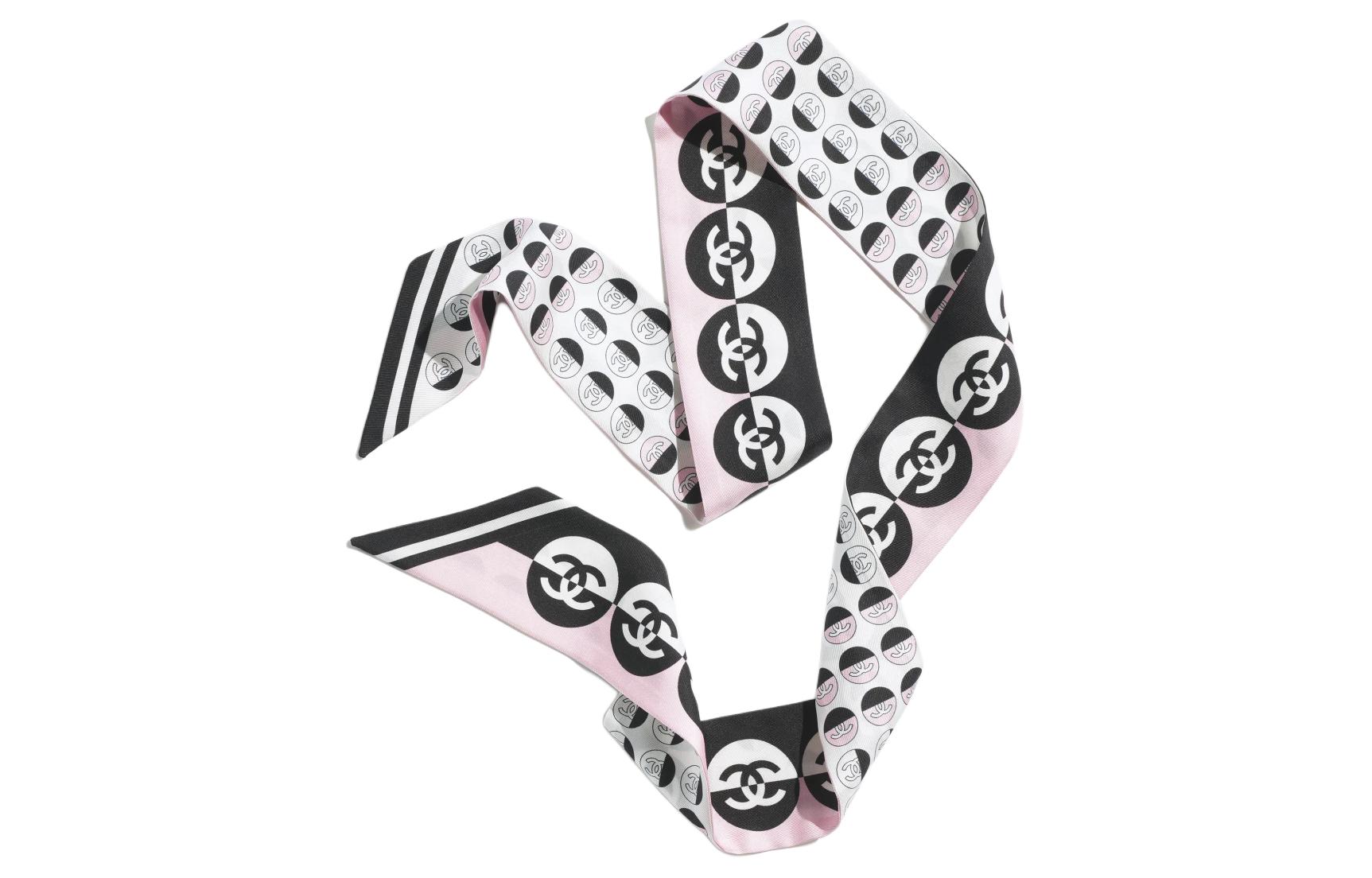 CHANEL Silk Scarves Women's Pink