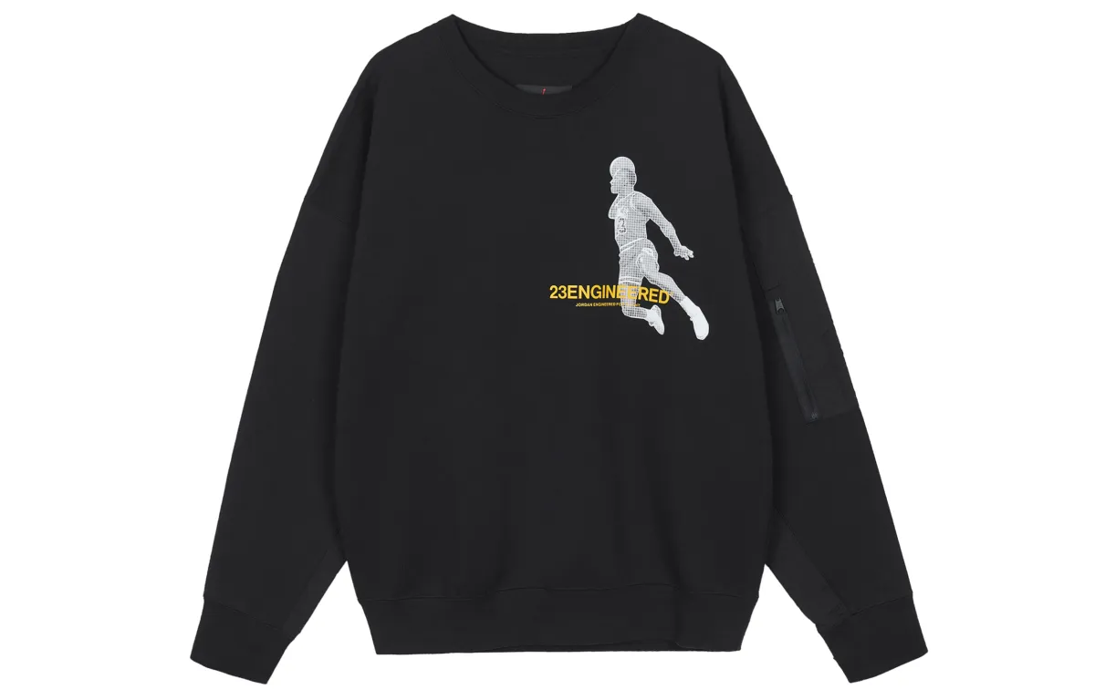 Jordan Sweatshirts Men's Black Crew Neck Moderate Regular