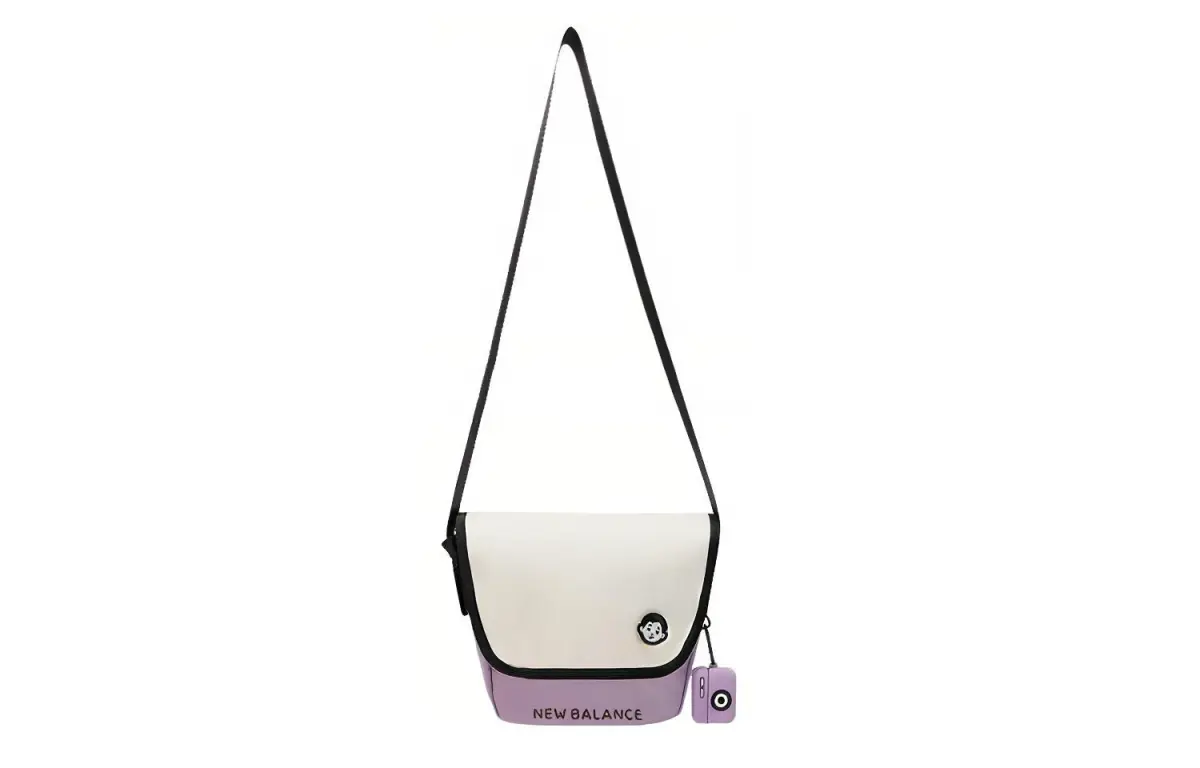 New Balance × Noritake Collaboration Fabric Shoulder Bag, Crossbody Bag Regular Unisex White Purple & Color