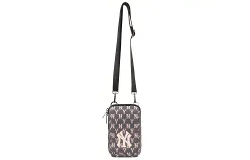 MLB Monogram Collection Polyester Cell Phone Pouch, Crossbody Bag, Shoulder Bag Unisex Dirty Pink