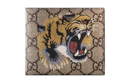 GUCCI Canvas Wallet, Wallet Men's Ebony
