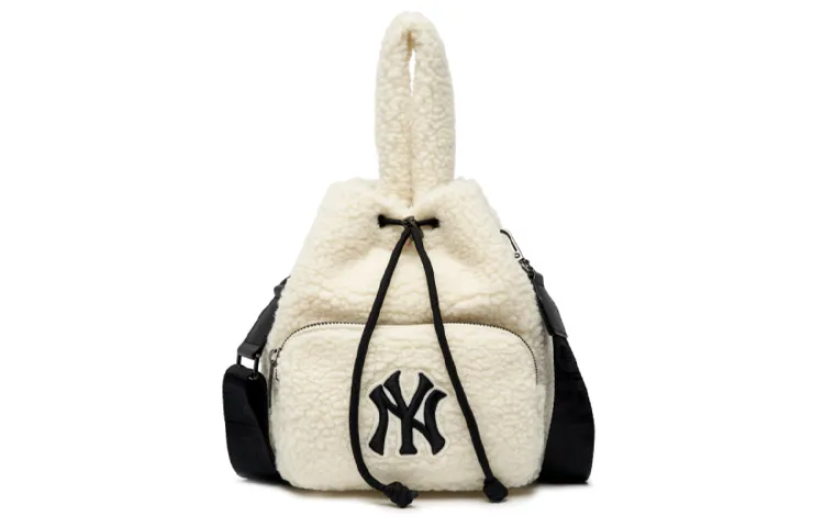 MLB Polyester Bucket Bag, Handbag, Shoulder Bag, Crossbody Bag Regular Women's Milk White