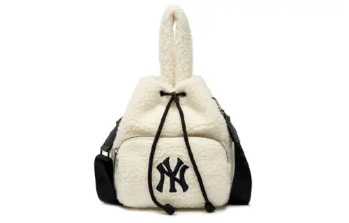 MLB Polyester Bucket Bag, Handbag, Shoulder Bag, Crossbody Bag Regular Women's Milk White