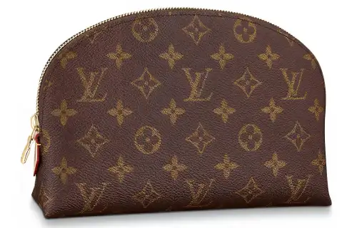 LOUIS VUITTON Canvas Makeup Bag Clutch Regular Women's Brown