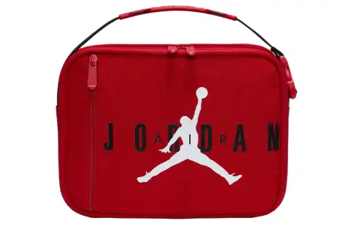 Jordan Jordan Fuel Pack Classic Big Logo Portable Polyester Fiber Lunch Box Lunch Bag Handbag Men and Women Same Style Couple Style Gym Red