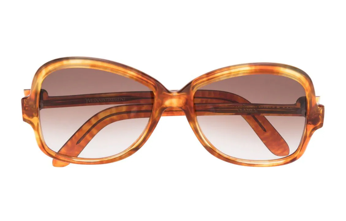 SAINT LAURENT 1970s Oval Gradient Sunglasses