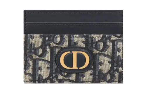 DIOR 30 Montaigne Fabric Card Holder 30 Women's Blue