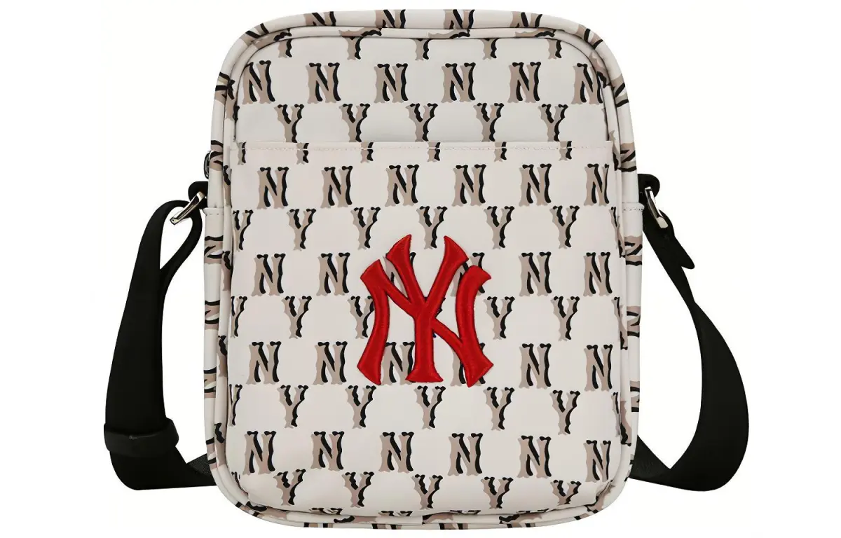 MLB Monogram Polyester Crossbody Bag Mini Unisex White
