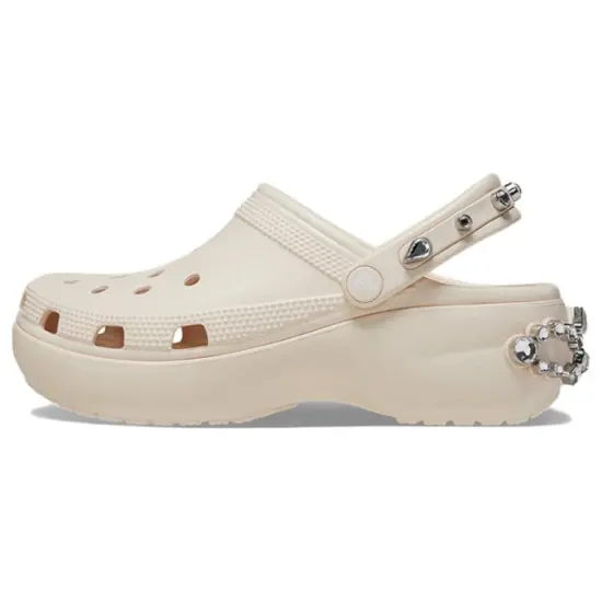 Crocs Classic Platform Tiara Clogs 'Beige' Women's