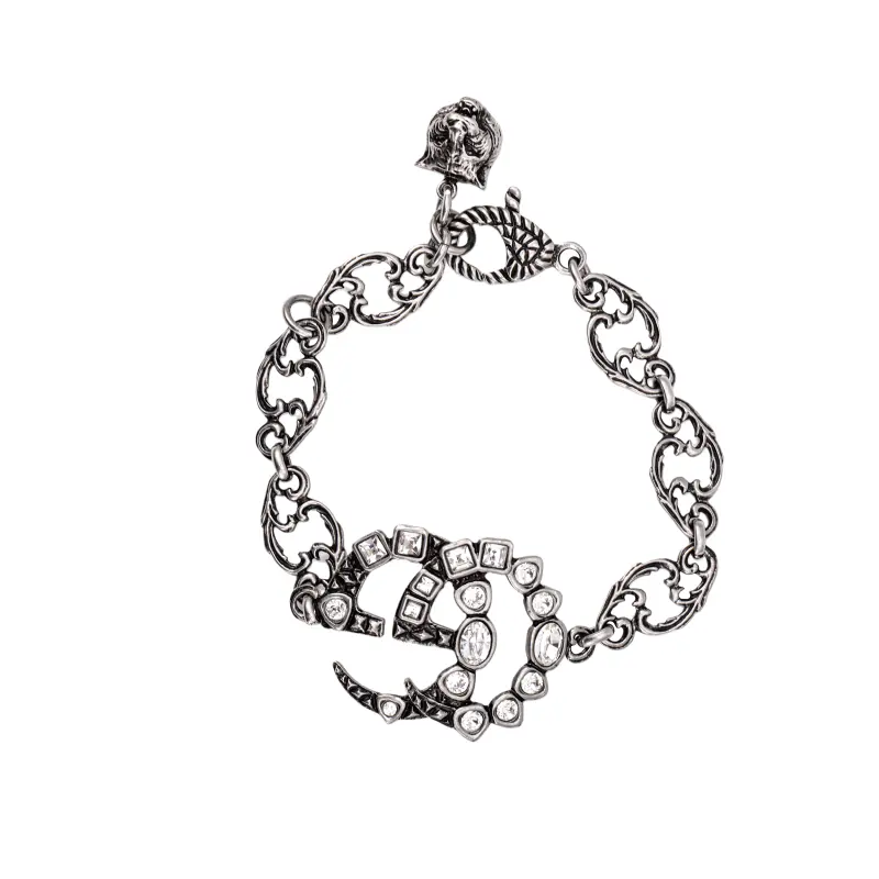 GUCCI Silver Logo Bracelet