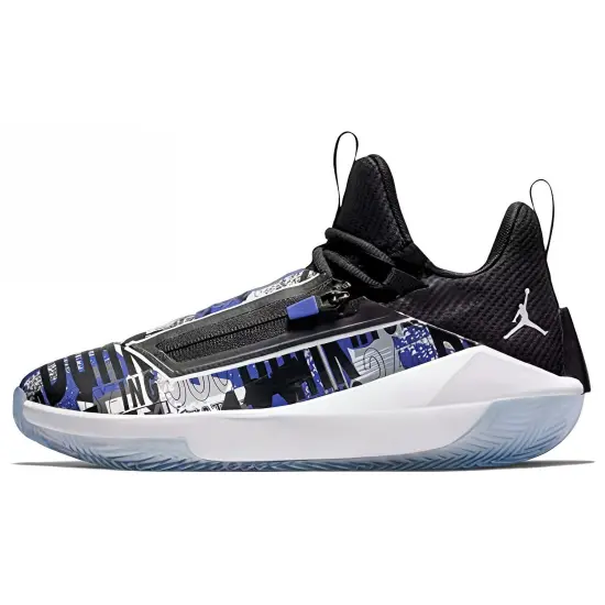 Jordan Jumpman Hustle Basketball Shoes Men Low-top Black/Blue/White