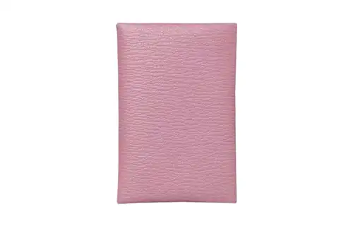 HERMES Calvi Mysore Goat Skin Card Holder Women's X9 Mauve Sylvestre Mallow Purple