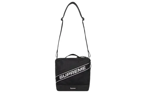 Supreme Waterproof Nylon Crossbody Bag, Shoulder Bag Regular Unisex Black