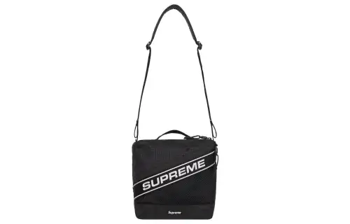 Supreme Waterproof Nylon Crossbody Bag, Shoulder Bag Regular Unisex Black