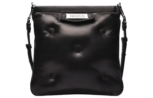 Maison Margiela Quilted Logo Patch Messenger Bag