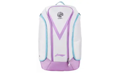 Li Ning Fabric Basketball Bag Backpack Regular Unisex Pink/White