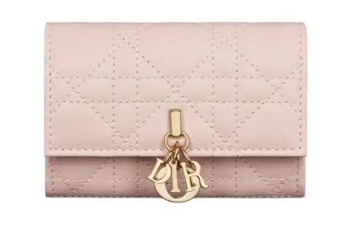 DIOR My Dior Lambskin Wallet Extra Small Women's Light Pink
