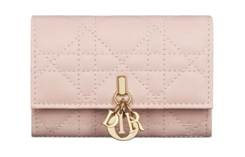 DIOR My Dior Lambskin Wallet Extra Small Women's Light Pink