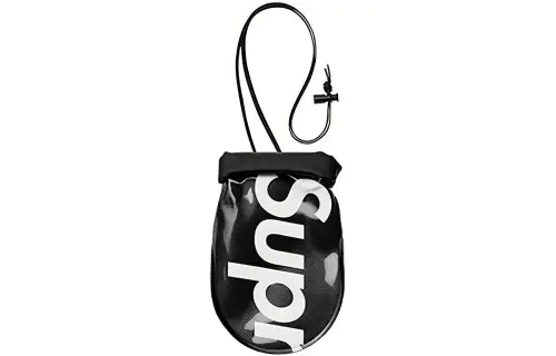Supreme SS18 PVC Hanging Style Waterproof Bag Cell Phone Pocket Coin Purse Regular Unisex Black