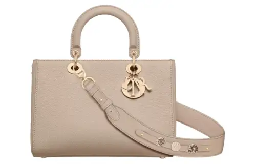 DIOR Lady D Sire My ABCDior Cow Leather Handbag, Shoulder Bag, Crossbody Bag, Handbag Medium Women's Rouge Beige