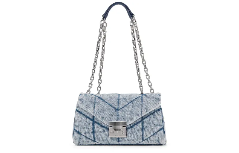 CHARLES&KEITH Fabric One Shoulder Bag Women's Dark Denim Blue